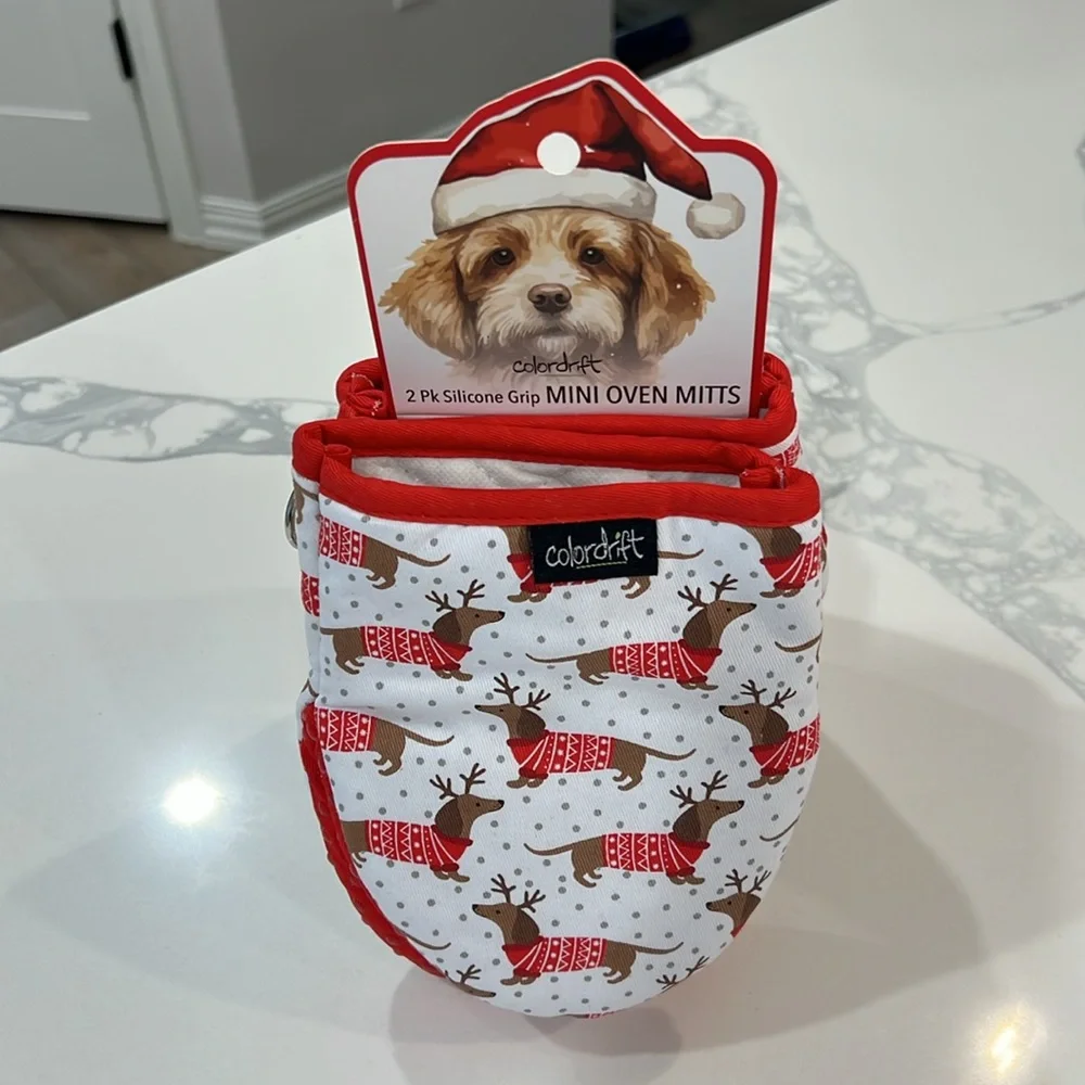 🐾🎅🏻Dachshund Mini OVEN MITTS